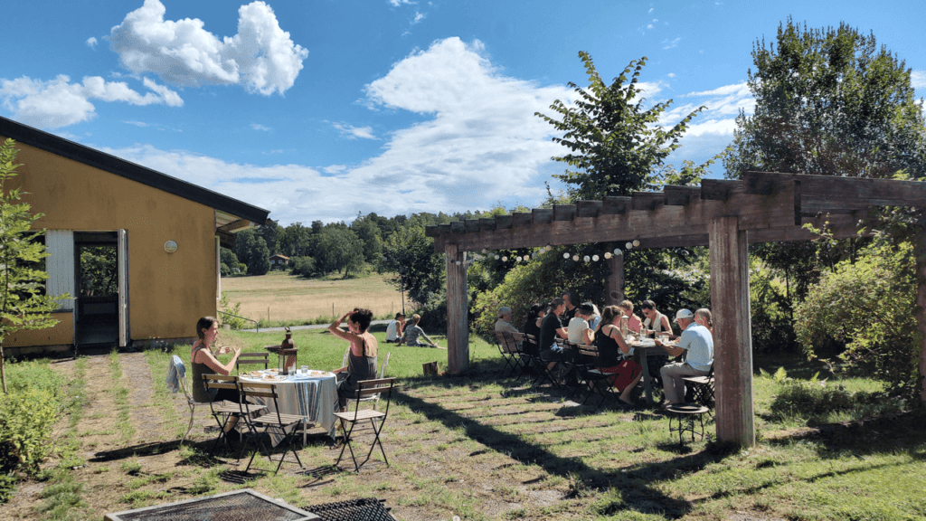 Brunch outside the Salón - Tango Adelsö Retreat